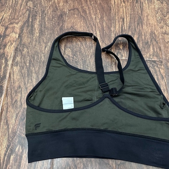Fabletics Olive and Black Sports Bra - Picture 2 of 4